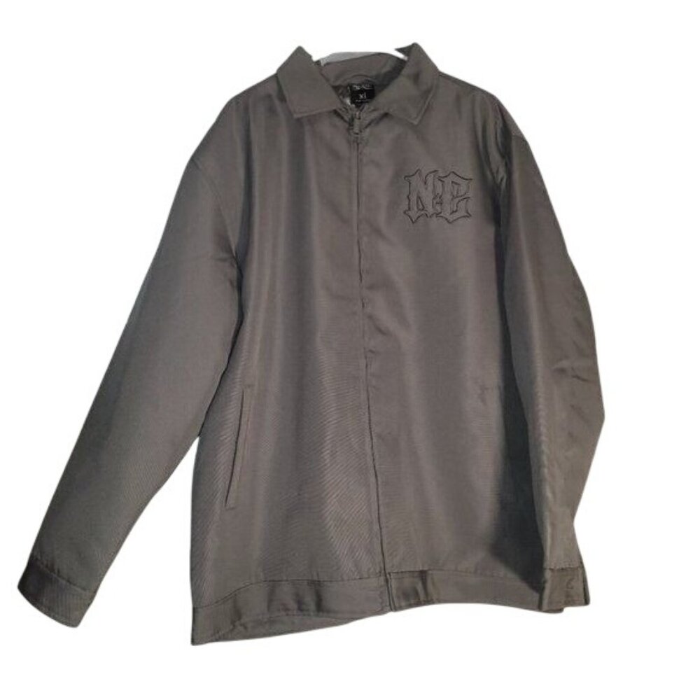 Nor Cal Mens‎ Quilted Gray Zip-Up Jacket XL